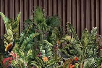 Panoramic tasseau vegetal wallpaper