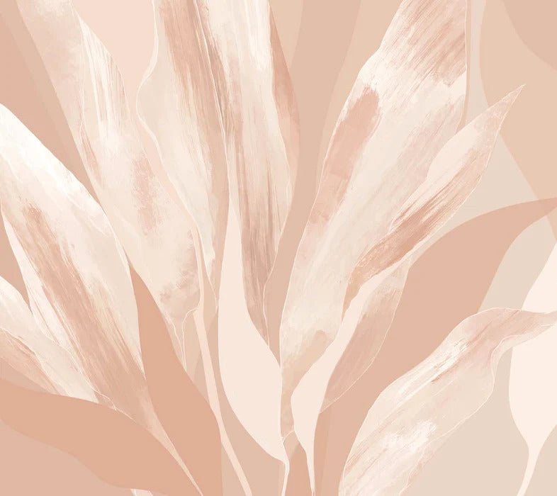 Nude floral wallpaper