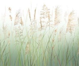 Green wheat field flower wallpaper