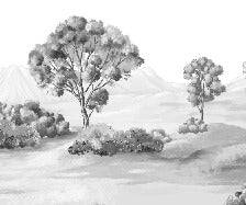 Black and white poetic landscape wallpaper