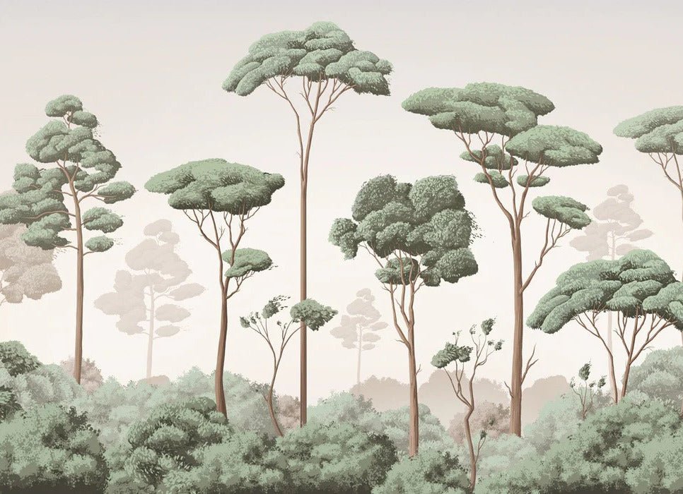 Pine forest breeze wallpaper