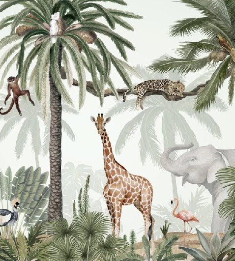 Children's wallpaper peaceful jungle