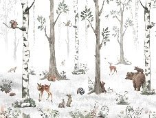 Spring forest animals wallpaper