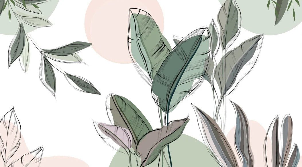 Panoramic green wallpaper