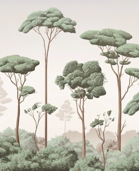 Pine forest breeze wallpaper