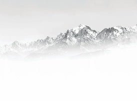 Mont Blanc in the Mist Wallpaper in Black and White