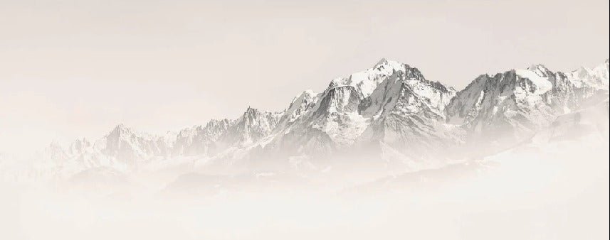 Mont Blanc in sepia mist wallpaper