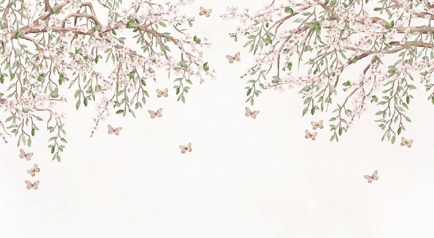 Butterflies and flowers wallpaper