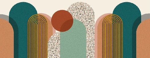 Trendy graphic art pop wallpaper