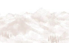 Papier peint panoramique Aravis beige, XXL, tendance