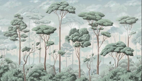 Voluptuous pinewood panoramic wallpaper