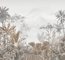 Tropical sepia wallpaper