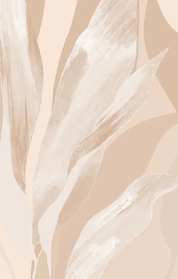 Beige floral wallpaper