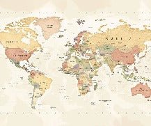 Panoramic world map exploration wallpaper