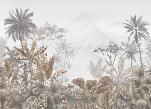 Tropical sepia wallpaper