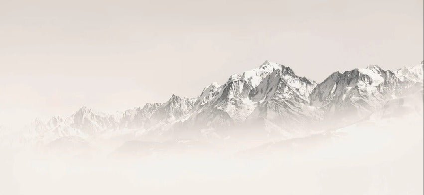 Mont Blanc in sepia mist wallpaper