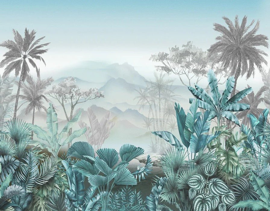 Tropical blue wallpaper