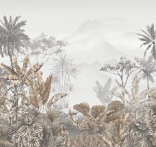 Tropical sepia wallpaper