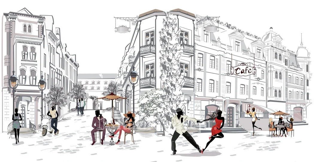 Wallpaper restaurant balade parisienne