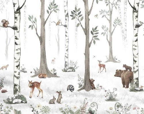 Spring forest animals wallpaper