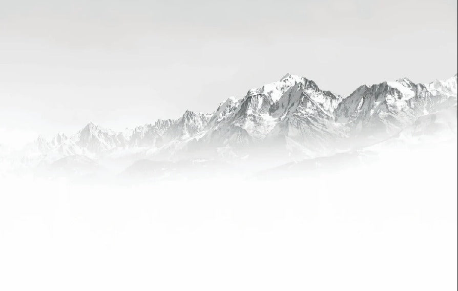 Desktop wallpaper Mont Blanc in the mist black & white