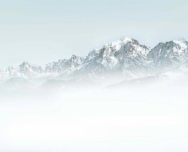 Mont Blanc in the mist wallpaper