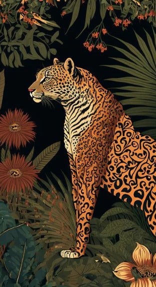 Papier peint exotique tigre, XXL, tendance