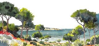 Panoramic summer air wallpaper