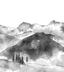 Aravis mountains black and white wallpaper