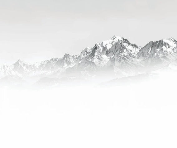 Mont Blanc in the Mist Wallpaper in Black and White
