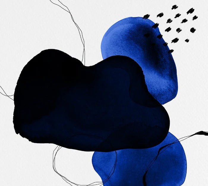 Modern watercolor wallpaper petrol blue