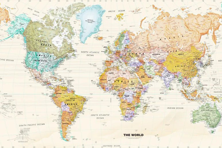 Original world map wallpaper