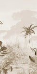 Panoramic jungle eden sepia wallpaper