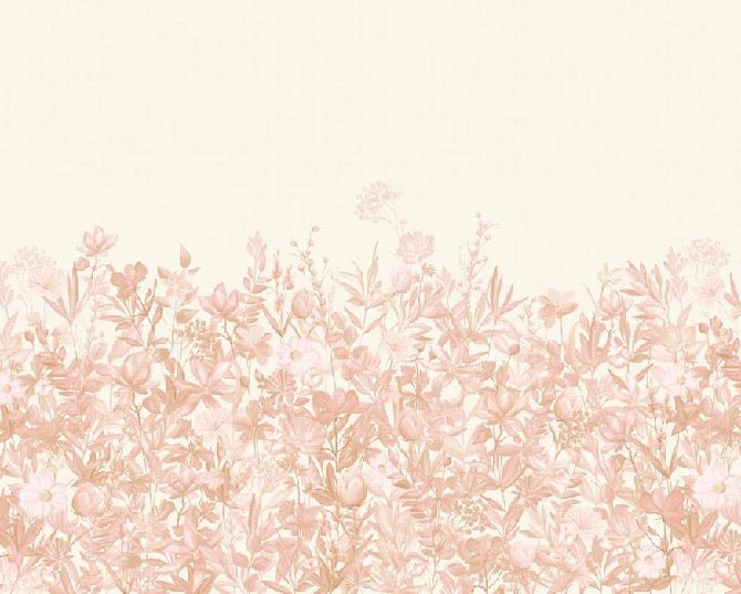 Sepia brush flower wallpaper