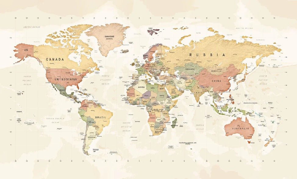 Panoramic world map exploration wallpaper