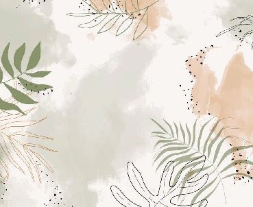 Panoramic vegetal watercolor wallpaper