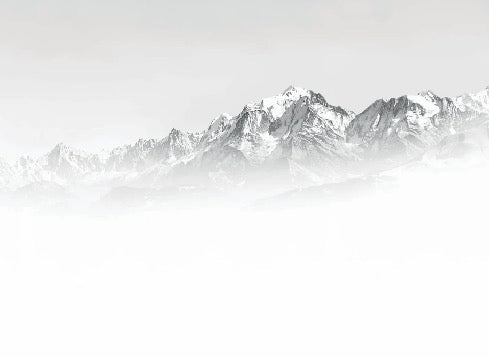 Mont Blanc in the mist black and white wallpaper