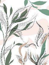 Papier peint panoramique fleur graphique, XXL, tendance