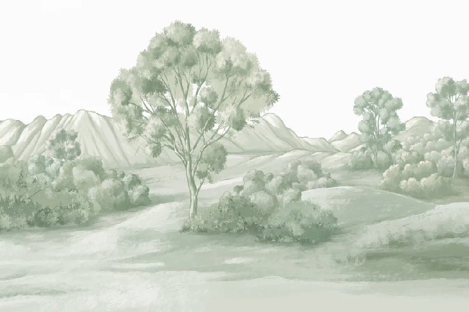 Poetic green landscape wallpaper