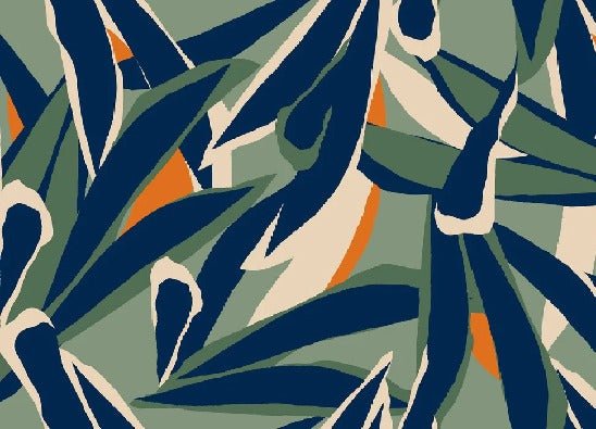 Panoramic plant sketch wallpaper