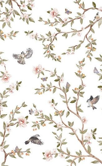 Bird wallpaper for children's bedrooms