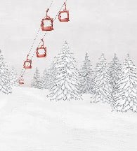 Red gondola mountain wallpaper