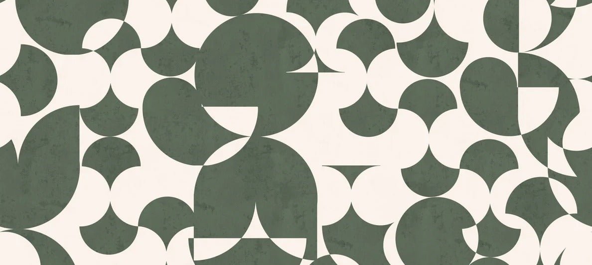 Retro graphic restaurant wallpaper