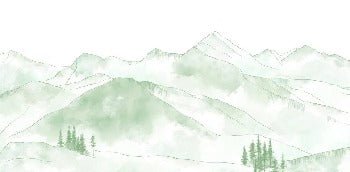 Papier peint montagne chaine des Aravis vert clair, XXL, tendance