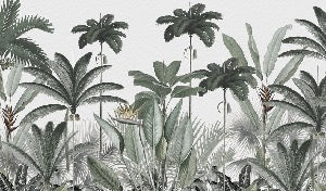 Panoramic jungle tree wallpaper