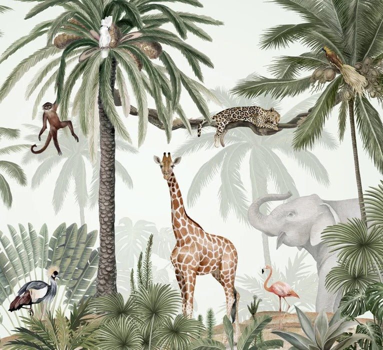 Children's wallpaper peaceful jungle