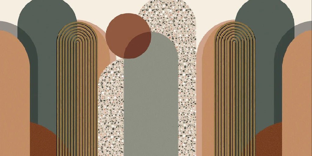 Art deco graphic wallpaper