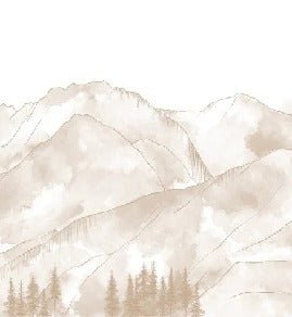 Panoramic Aravis sepia wallpaper