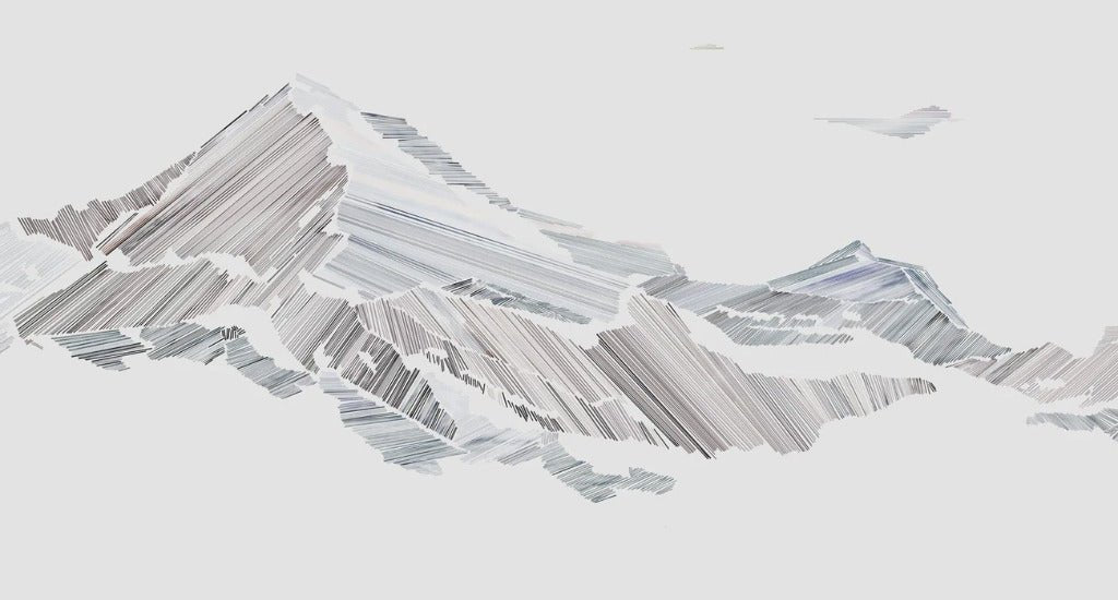 Restaurant wallpaper graphic mountain style