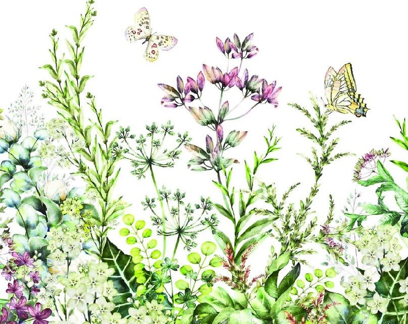 Panoramic foraged fields wallpaper